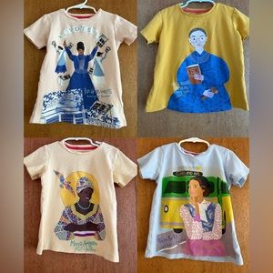 Four Piccolina Trailblazer Tees Rosa Parks Maya Angelou Ruth Bader Ginsberg